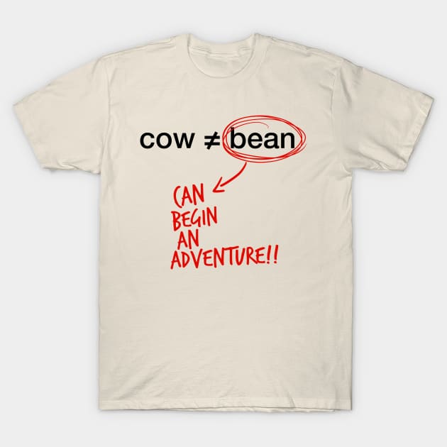 cow and bean T-Shirt by byebyesally